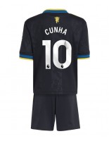 Manchester United Matheus Cunha #10 Kolmaspaita Lasten 2025-26 Lyhythihainen (+ shortsit)
